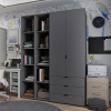 Set Doros Gelar se 2 regálů Grafit 2 dveře 153,9×49,5×203,4 (42005055)