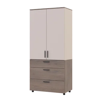 Skříň na oblečení Doros Thorn Cremona Cannolo/Kašmír 2 DTD/3Š police 90х51.6х200 (44900454)