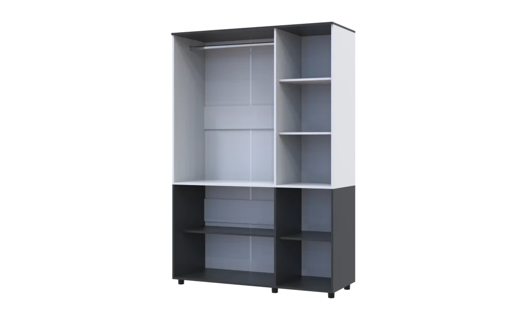 Skříň na oblečení Doros Thorn Antracit/Bílá 3 DTD tyč 135х51.6х200 (44900515)