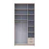 Šatní skříň Doros Rondy s s vysokým nástavcem a zrcadlem Kašmír 3 dvere 121x52x260 (80738486)