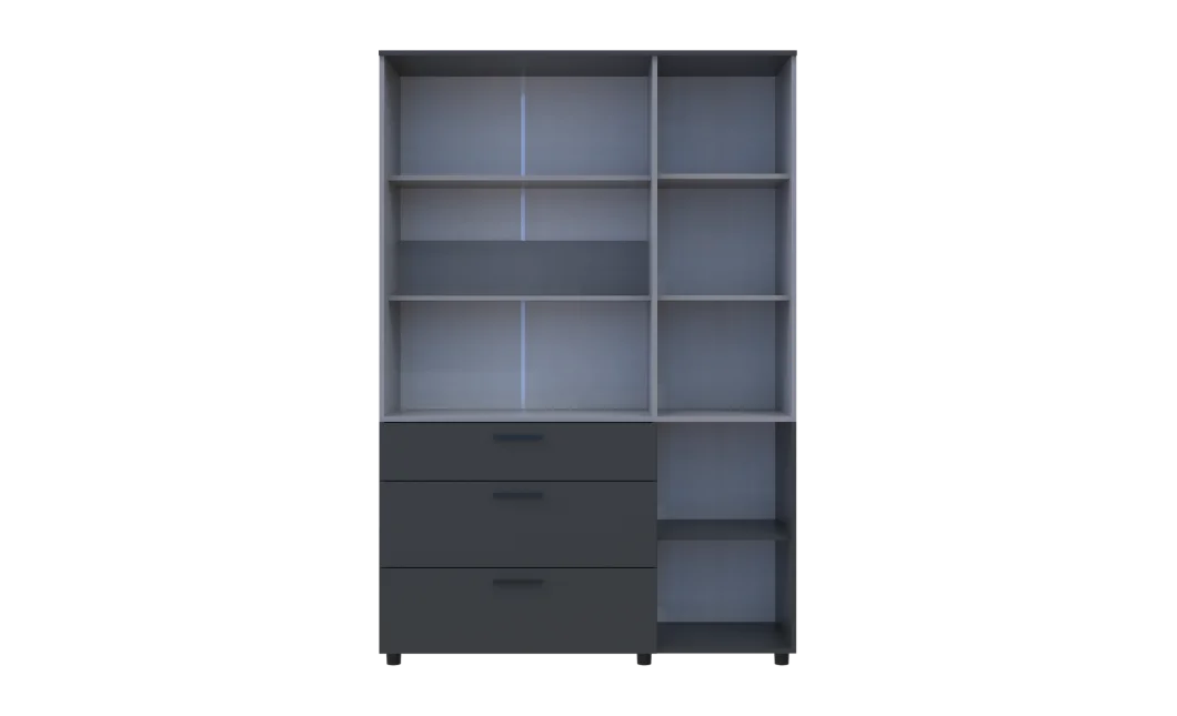 Skříň na oblečení Doros Thorn Antracit/Šedá 3 DTD/3Š police 135х51.6х200 (44900522)