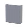 Botník se zrcadlem Doros Kassel Šedý 3 DTD 97×40×110 (42005509)
