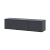 TV stolek Doros Levia Antracit 3 dveře 130x35x33 (41516289)