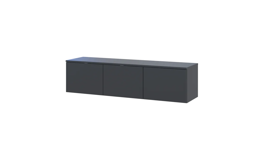 TV stolek Doros Levia Antracit 3 dveře 130x35x33 (41516289)