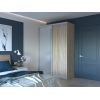 Šatní skříň Doros City Light Dub Sonoma 1 DTD / 1 zrcadlo 150×45×225 (42002037)