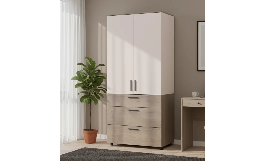 Skříň na oblečení Doros Thorn Cremona Cannolo/Kašmír 2 DTD/3Š police 90х51.6х200 (44900454)