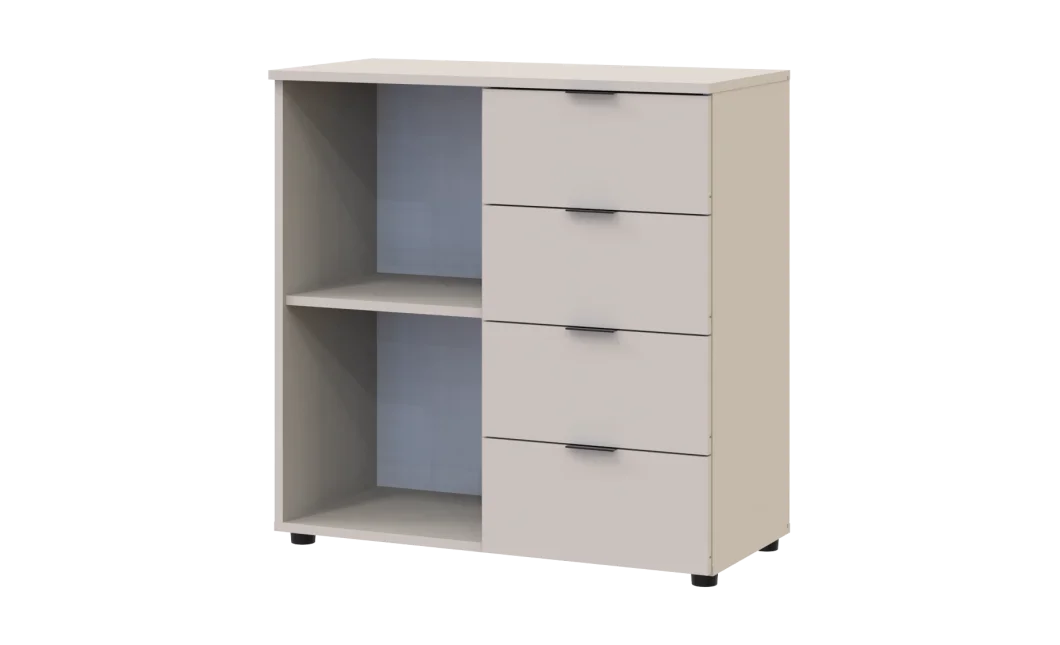 Komoda Doros Ron 1 1 dveře 4 zásuvky Kašmír 80 × 38 × 81 (41516043)