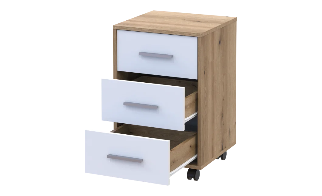 Komoda Doros T3 Dub Evok/Bílý DTD 43×42×66,4 (41901068)