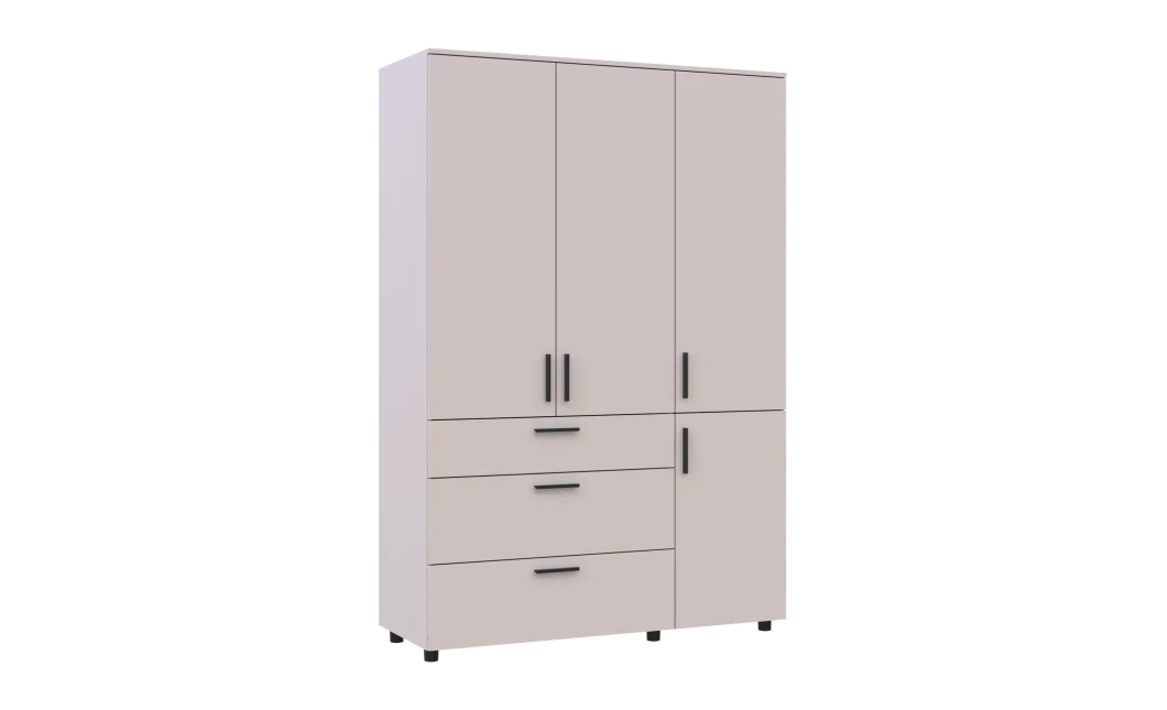 Skříň na oblečení Doros Thorn Kašmír 3 DTD/3Š tyč 135х51.6х200 (44900497)