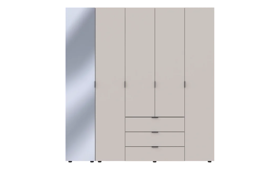 Skříň na oblečení Doros Gelar Kašmír 4 dveře/zrcadlo 194 × 49,5 × 203,4 (80737659)