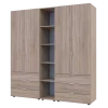 Set Doros Gelar s regálem Dub Sonoma 2+2 dveře 193,2 × 49,5 × 203,4 (42005044)