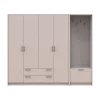 Šatní skříň Doros Rondi s věšákem Kašmír 4 dvere 220x52x195 (42005393)