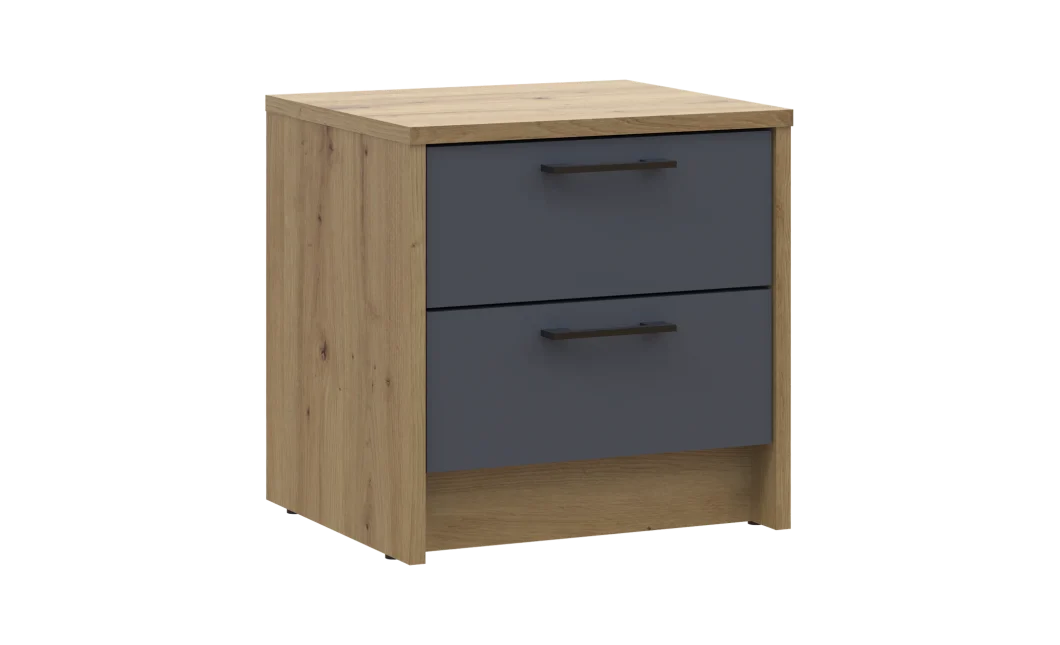 Noční stolek Doros Rondi Dub Artisan/Antracit 2Zás 40x35x40 (41516286)