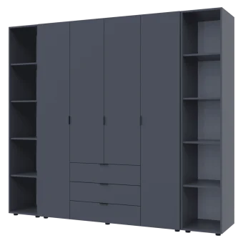 Set Doros Gelar se 2 regálů Grafit 4 dveře 231,4×49,5×203,4 (42005064)