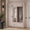 Šatní skříň Doros Rondi s věšákem, zrcadlem a nástavcem Kašmír 2 dvere 142x52x236 (42005403)