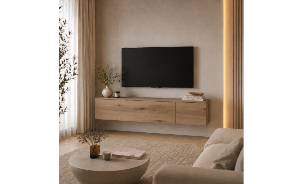 TV stolek Doros Levia Dub Evok 4 dveře 160x35x33 (41516094)