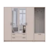 Šatní skříň Doros Rondi s věšákem a zrcadlem Kašmír 4 dvere 220x52x195 (42005402)