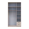 Šatní skříň Doros Rondy se zrcadlem a nadstavcem Kašmír 3 dvere 121x52x236 (80738475)