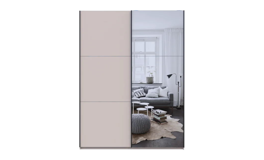 Šatní skříň s posuvnými dveřmi Doros G-Caiser Kašmír / Kašmír 1 DTD / 1 zrcadlo / 3 části 180x60x240 (42005321)