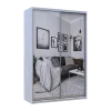 Šatní skříň Doros City Light Borovice Natti 2 zrcadla 150×60×225 (80736514)