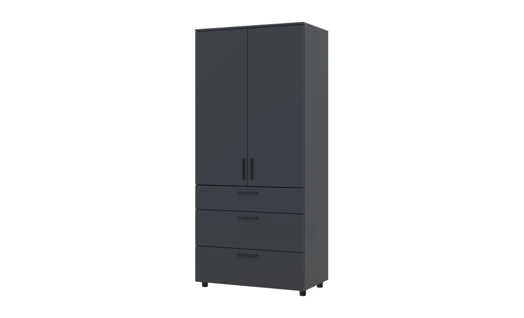 Skříň na oblečení Doros Thorn Antracit 2 DTD/3Š police 90х51.6х200 (44900446)
