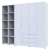 Set Doros Gelar se 2 regálů Bílý 4 dveře 231,4×49,5×203,4 (42005039)
