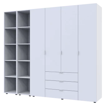 Set Doros Gelar se 2 regálů Bílý 4 dveře 231,4×49,5×203,4 (42005039)