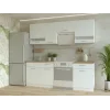 Kuchyně Doros Lea Bílá hladká / Sonoma DTD / skleněné vložky 220×60×250 (80359337)