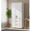 Skříň na oblečení Doros Thorn Bílá 2 DTD/3Š tyč 90х51.6х200 (44900437)