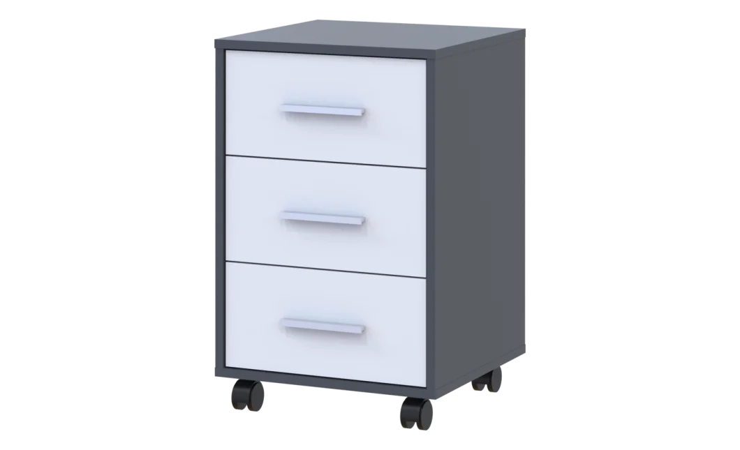 Komoda Doros T3 Grafit/Bílý 43×42×66,4 (41902062)