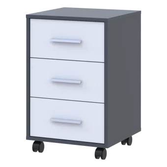 Komoda Doros T3 Grafit/Bílý 43×42×66,4 (41902062)