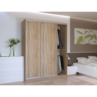 Šatní skříň Doros City Light Dub Sonoma 3 DTD 180×60×225 (42002003)