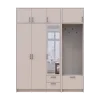 Šatní skříň Doros Rondi s věšákem, zrcadlem a nástavcem Kašmír 3 dvere 181x52x236 (42005404)