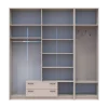 Šatní skříň Doros Rondi s věšákem a nástavcem Kašmír 4 dvere 220x52x236 (42005396)
