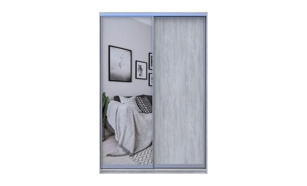 Šatní skříň Doros City Light Borovice Natti 1 DTD / 1 zrcadlo 150×60×225 (80736510)