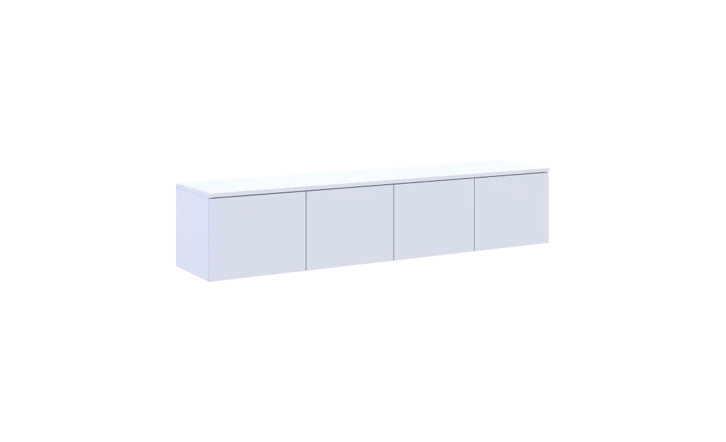 TV stolek Doros Levia Bílý 4 dveře 160x35x33 (41516091)