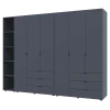 Set Doros Gelar s regálem Grafit 3+3 dveře 270,6×49,5×203,4 (42005061)