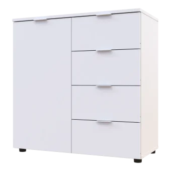 Komoda Doros Ron 1 1 dveře 4 zásuvky Bílý 80 × 38 × 81 (41516005)
