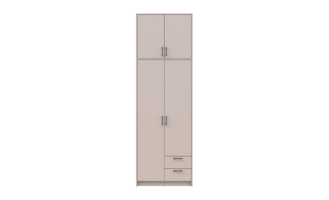 Šatní skříň Doros Rondy s s vysokým nástavcem Kašmír 2 dvere 82x52x260 (80738482)