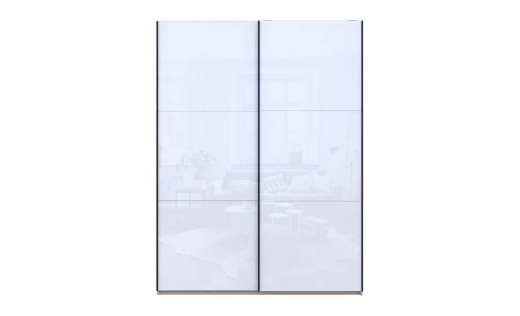 Šatní skříň s posuvnými dveřmi Doros G-Caiser Kašmír / Bílá 2 skla / 3 části 180x60x240 (42005325)