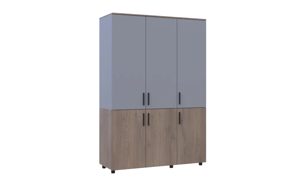 Skříň na oblečení Doros Thorn Cremona Cannolo/Šedá 3 DTD tyč 135х51.6х200 (44900503)