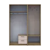 Šatní skříň Doros Rondi s věšákem Dub Artisan / Kašmír, 2 dvere 142×52×195 (42005268)