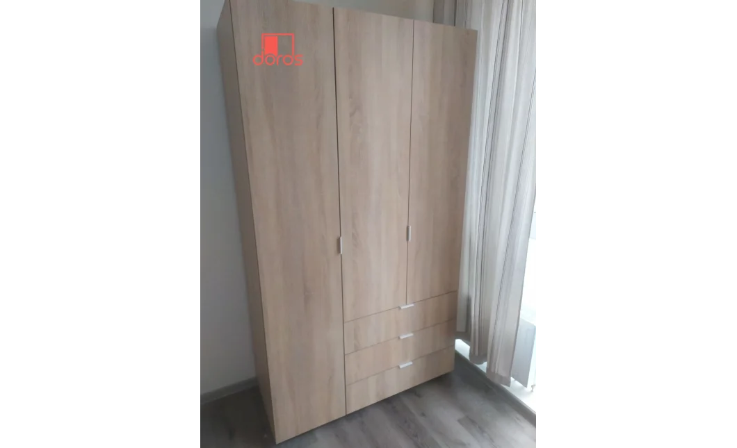 Šatní skříň Doros Gelar Dub Sonoma 3 DTD 116,2x49,5x203,4 (80397559)