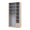 Šatní skříň Doros Rondy s s vysokým nástavcem Kašmír 3 dvere 121x52x260 (80738485)