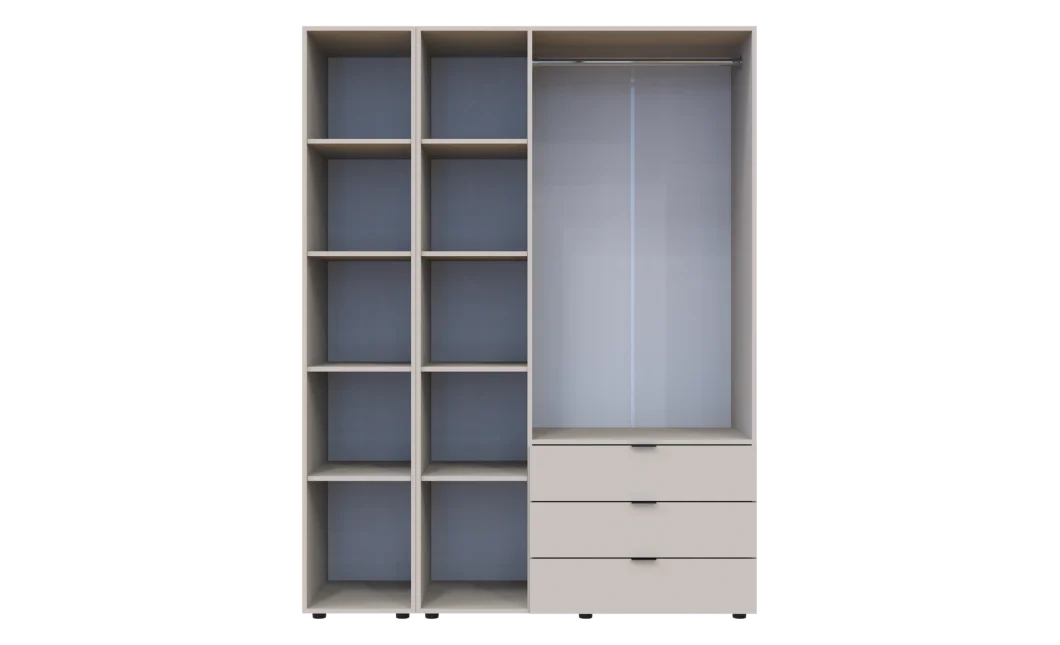 Skříň na oblečení Doros Gelar Kašmír 3 dveře/zrcadlo 155 × 49,5 × 203,4 (80737657)