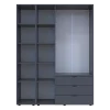 Skříň na oblečení Doros Gelar Grafit 3 dveře/zrcadlo 155 × 49,5 × 203,4 (42002158)