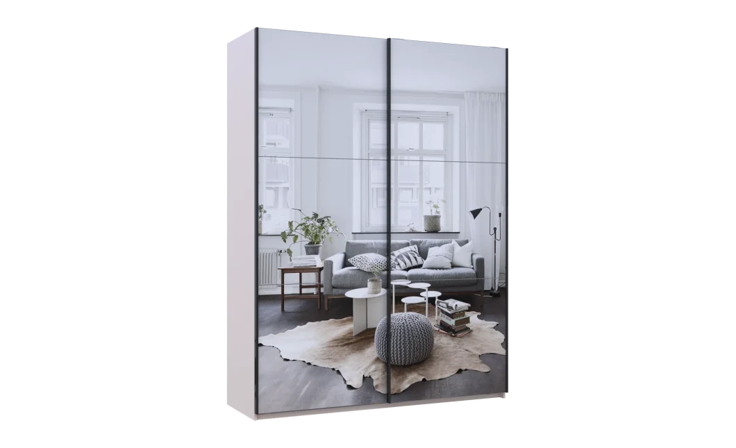 Šatní skříň s posuvnými dveřmi Doros G-Caiser Kašmír 2 zrcadla / 3 části 180x60x240 (42005324)