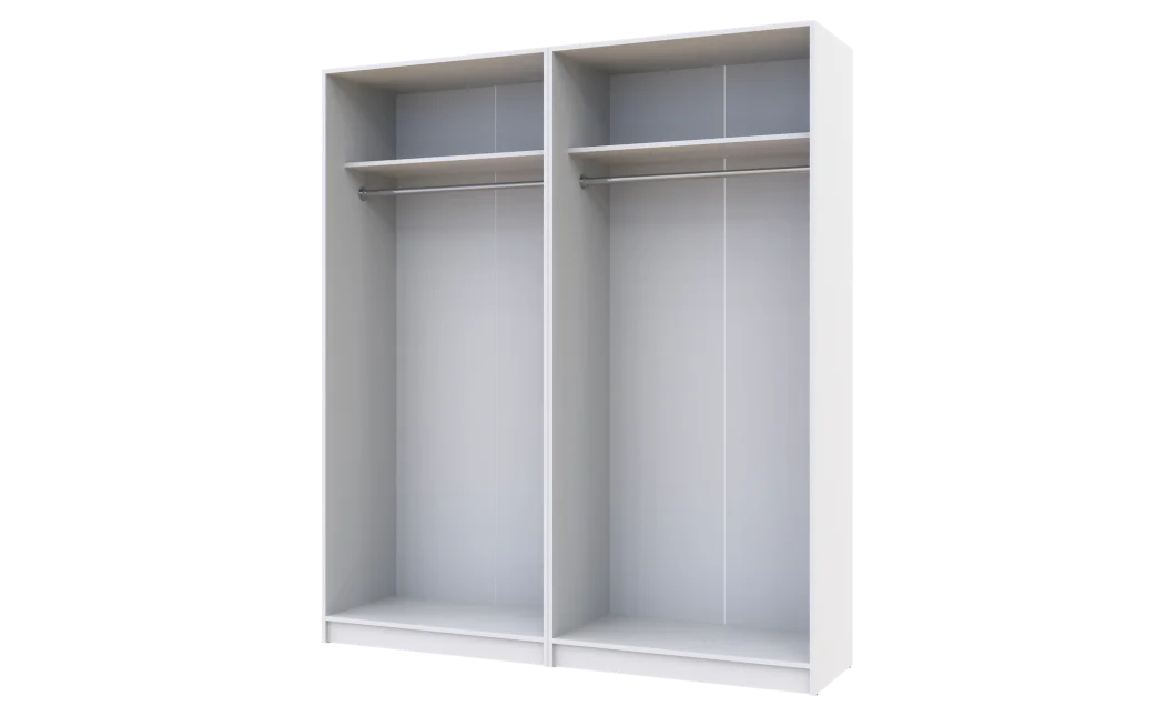 Skříň na oblečení Doros Promo Bílá 2+2 dveře 180×48×204 (42005008)