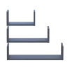 Sada polic Doros Fil Grafit 3 ks 30/45/60x15x15 (41516078)