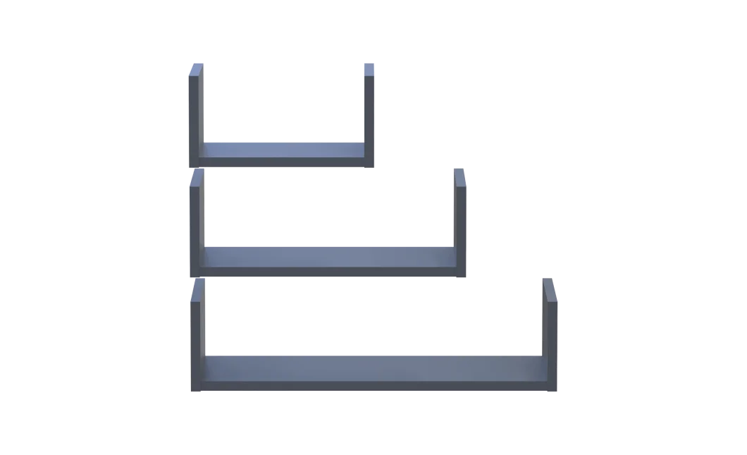 Sada polic Doros Fil Grafit 3 ks 30/45/60x15x15 (41516078)